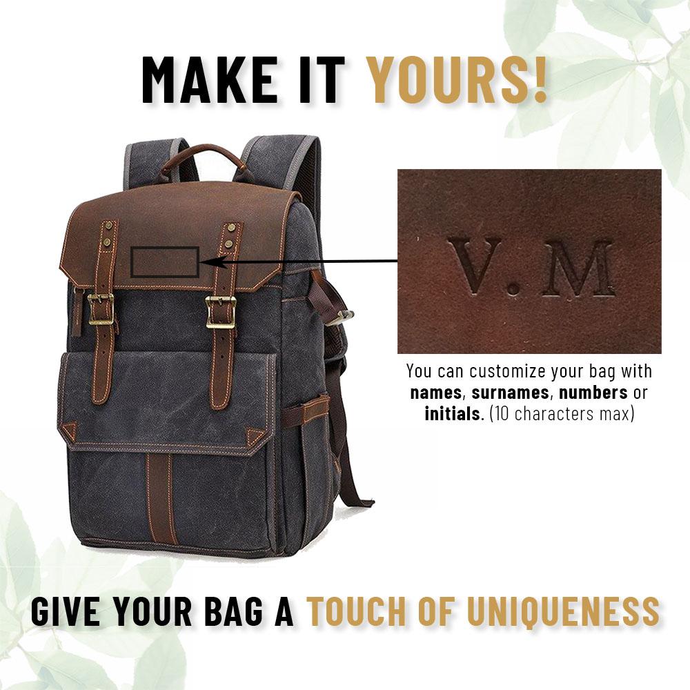 Waxed Canvas Camera Backpack | ALGONQUIN