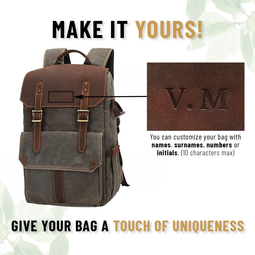 Waxed Canvas Camera Backpack | ALGONQUIN