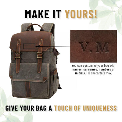 Waxed Canvas Camera Backpack | ALGONQUIN