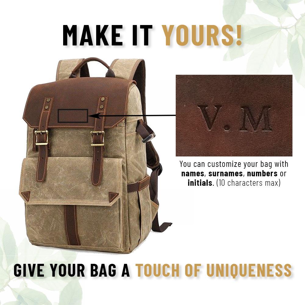 Waxed Canvas Camera Backpack | ALGONQUIN