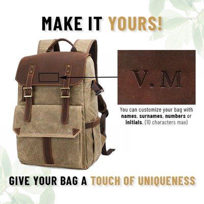 Waxed Canvas Camera Backpack | ALGONQUIN