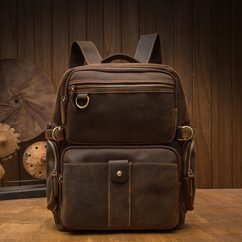 Brown Leather Backpack | URSUS