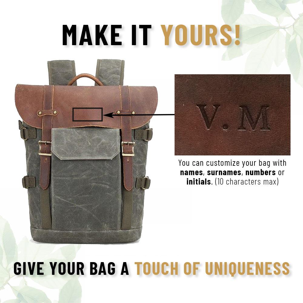 Canvas and Leather Camera Backpack | HALIBURTON