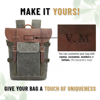 Canvas and Leather Camera Backpack | HALIBURTON