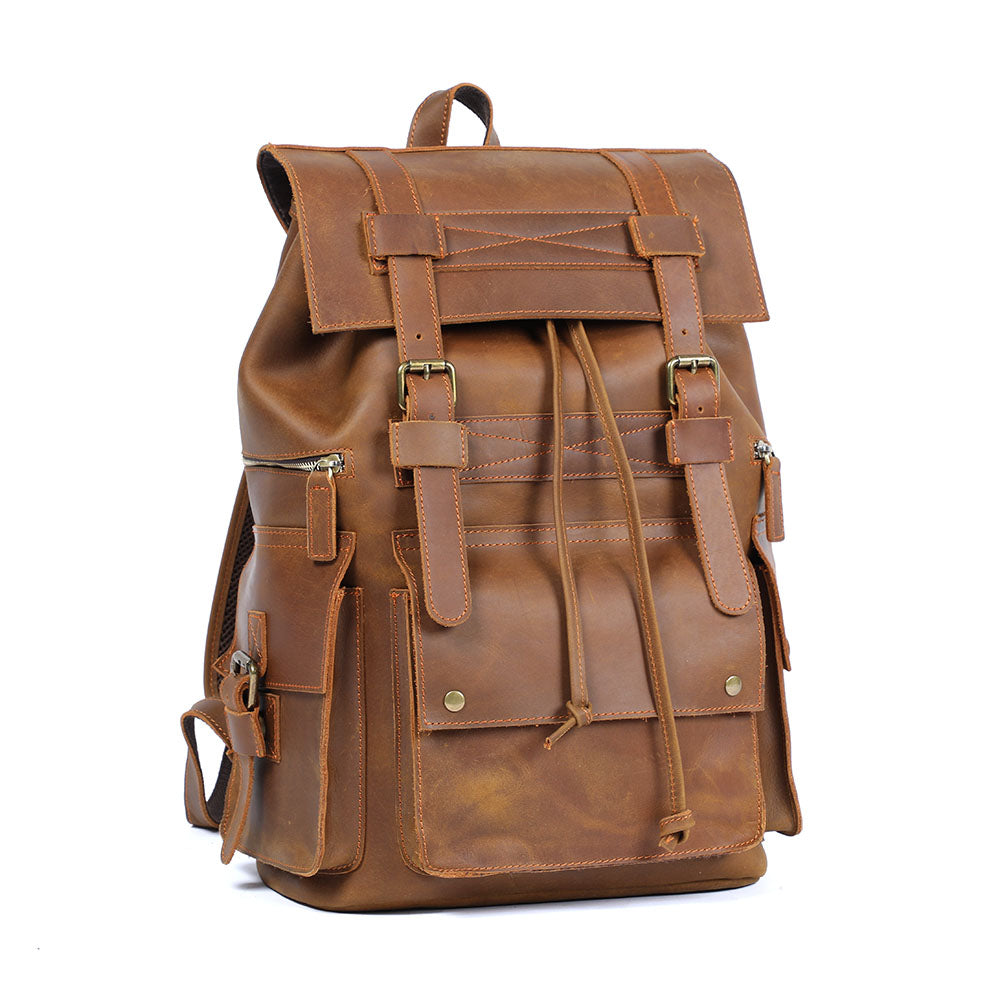 Brown Leather Backpack | KYLO