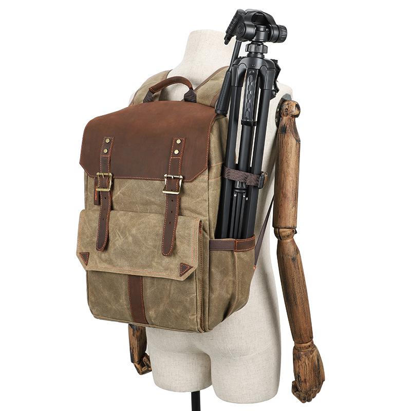 Waxed Canvas Camera Backpack | ALGONQUIN