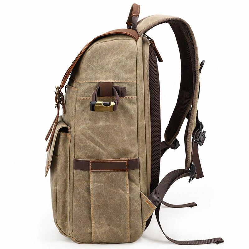 Waxed Canvas Camera Backpack | ALGONQUIN