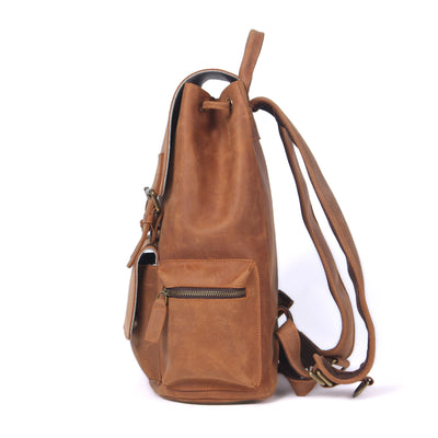 Leather Drawstring Backpack | DASHAN
