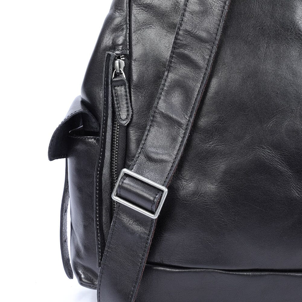 Small Black Leather Backpack | WALTER