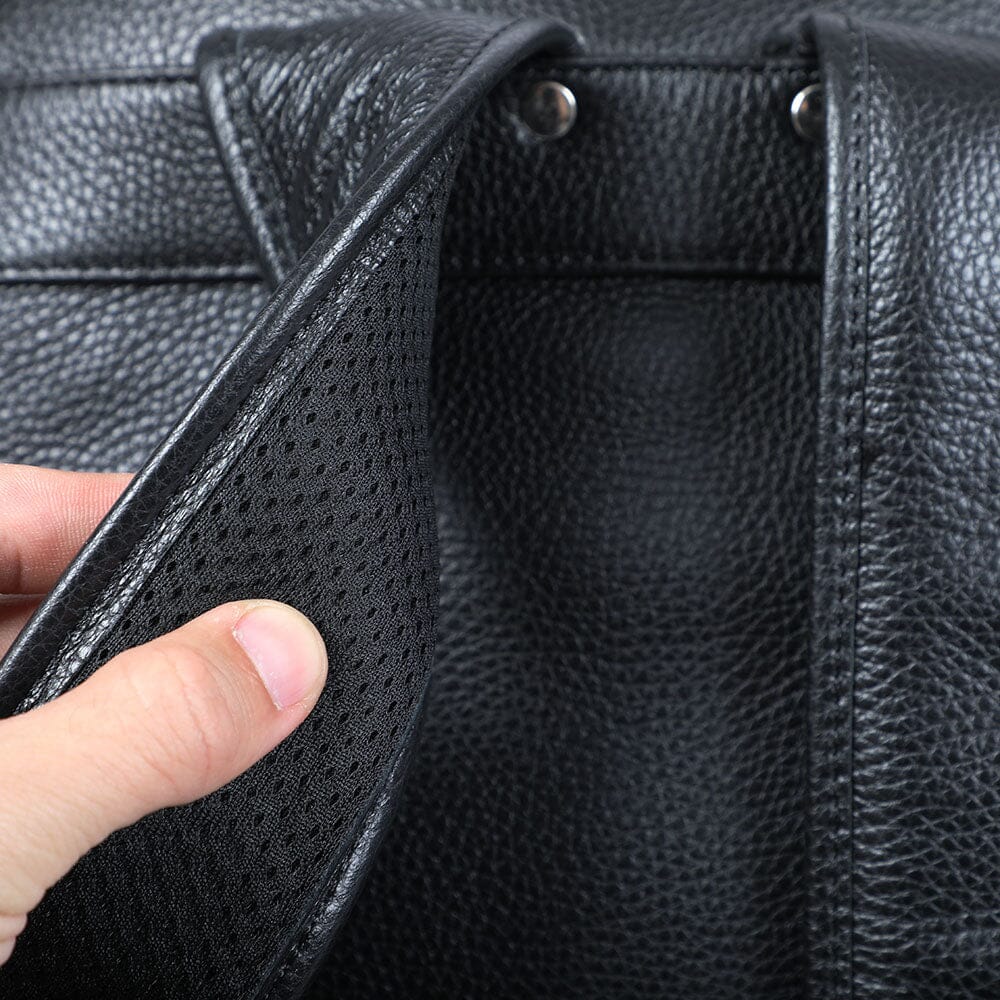 Black Leather Bookbag | DÔME