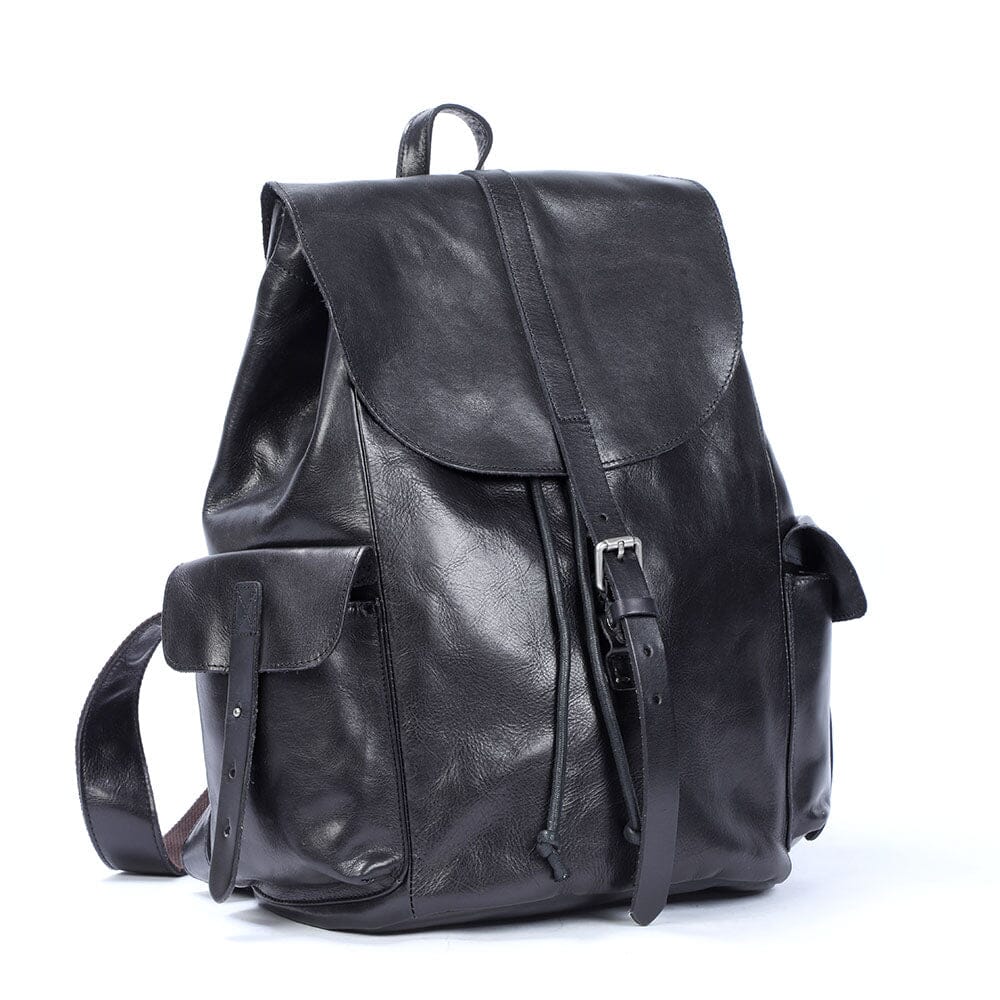 Small Black Leather Backpack | WALTER