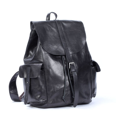 Small Black Leather Backpack | WALTER