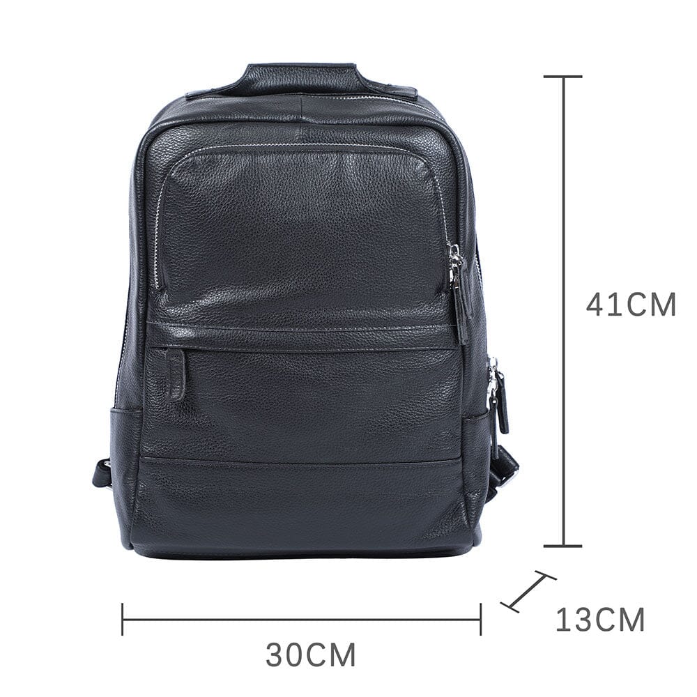 Black Leather Bookbag | DÔME