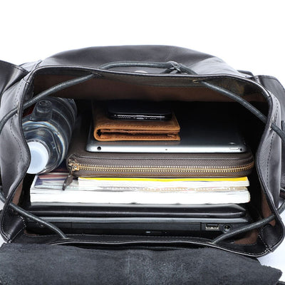 Small Black Leather Backpack | WALTER