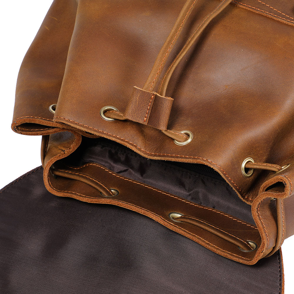 Brown Leather Backpack | KYLO