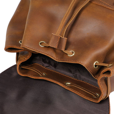 Brown Leather Backpack | KYLO