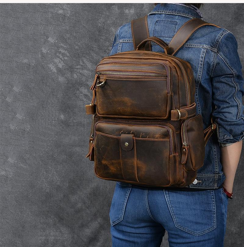 Brown Leather Backpack | URSUS