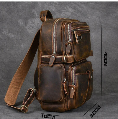 Brown Leather Backpack | URSUS
