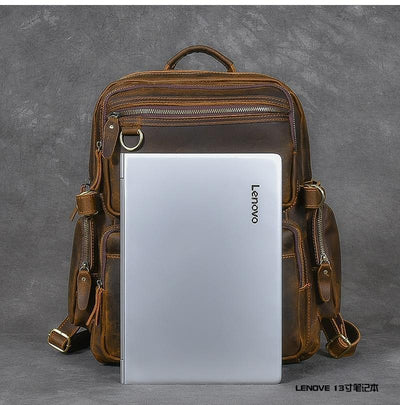 Brown Leather Backpack | URSUS