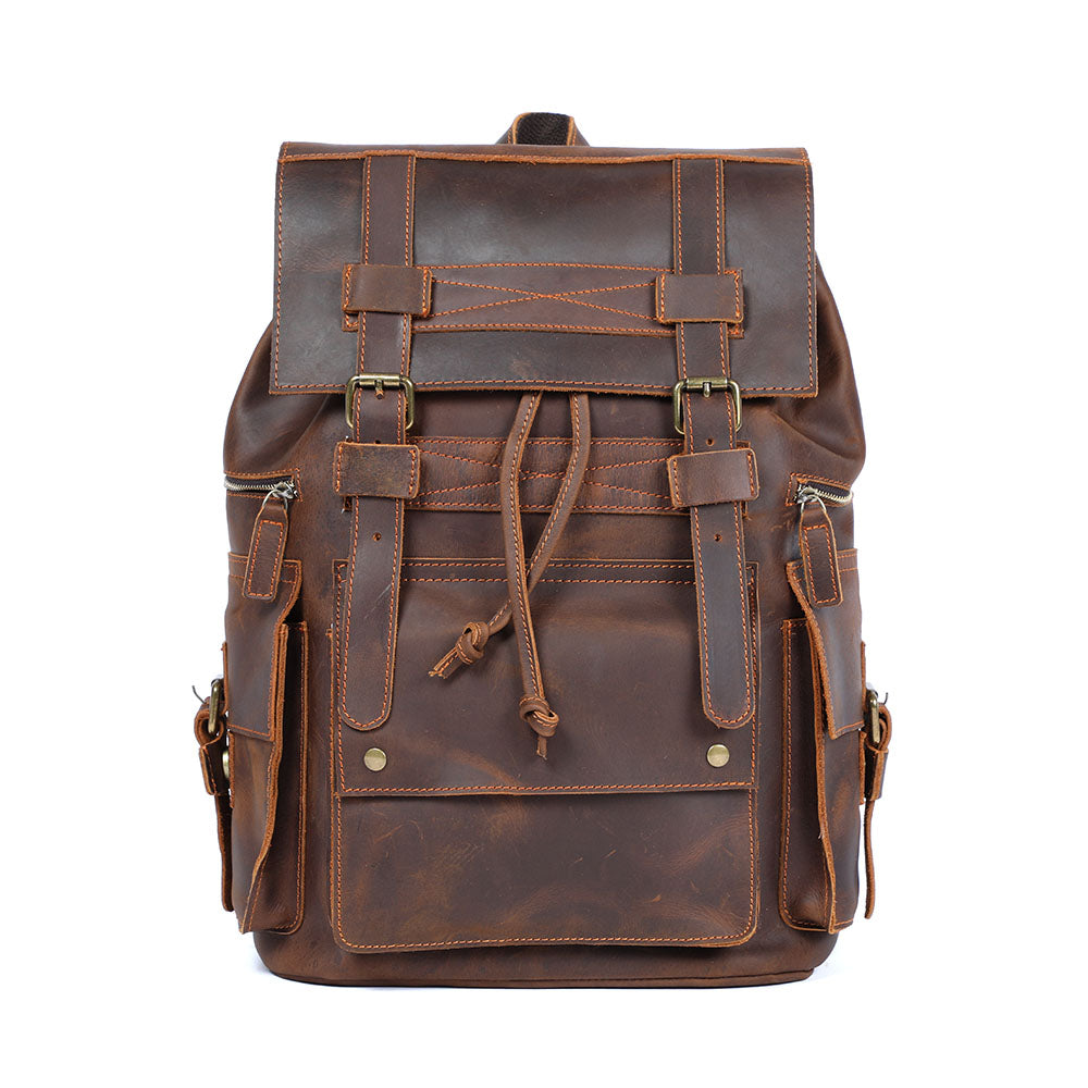 Brown Leather Backpack | KYLO