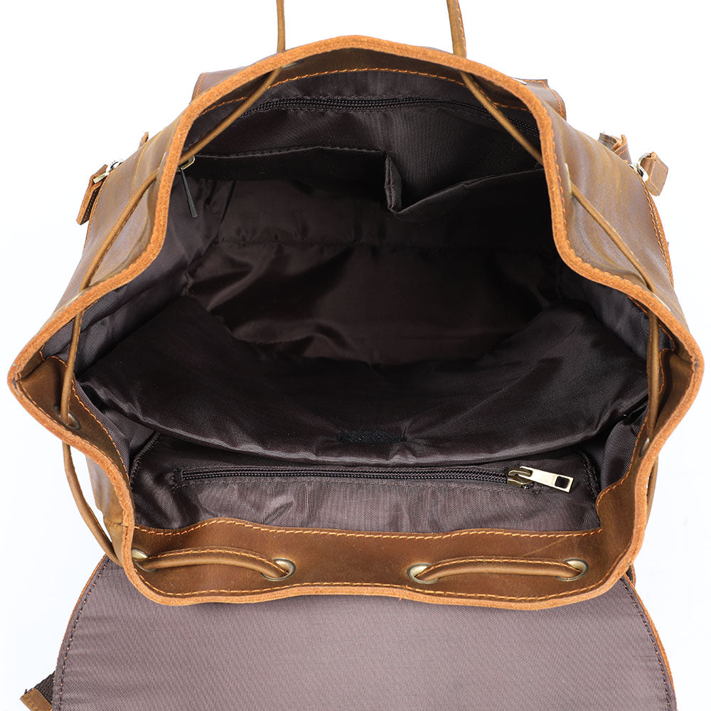 Brown Leather Backpack | KYLO
