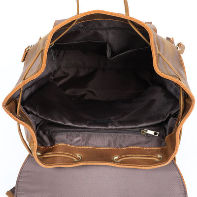 Brown Leather Backpack | KYLO