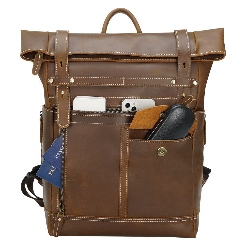 Leather Laptop Bookbag | VINSON
