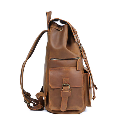 Brown Leather Backpack | KYLO