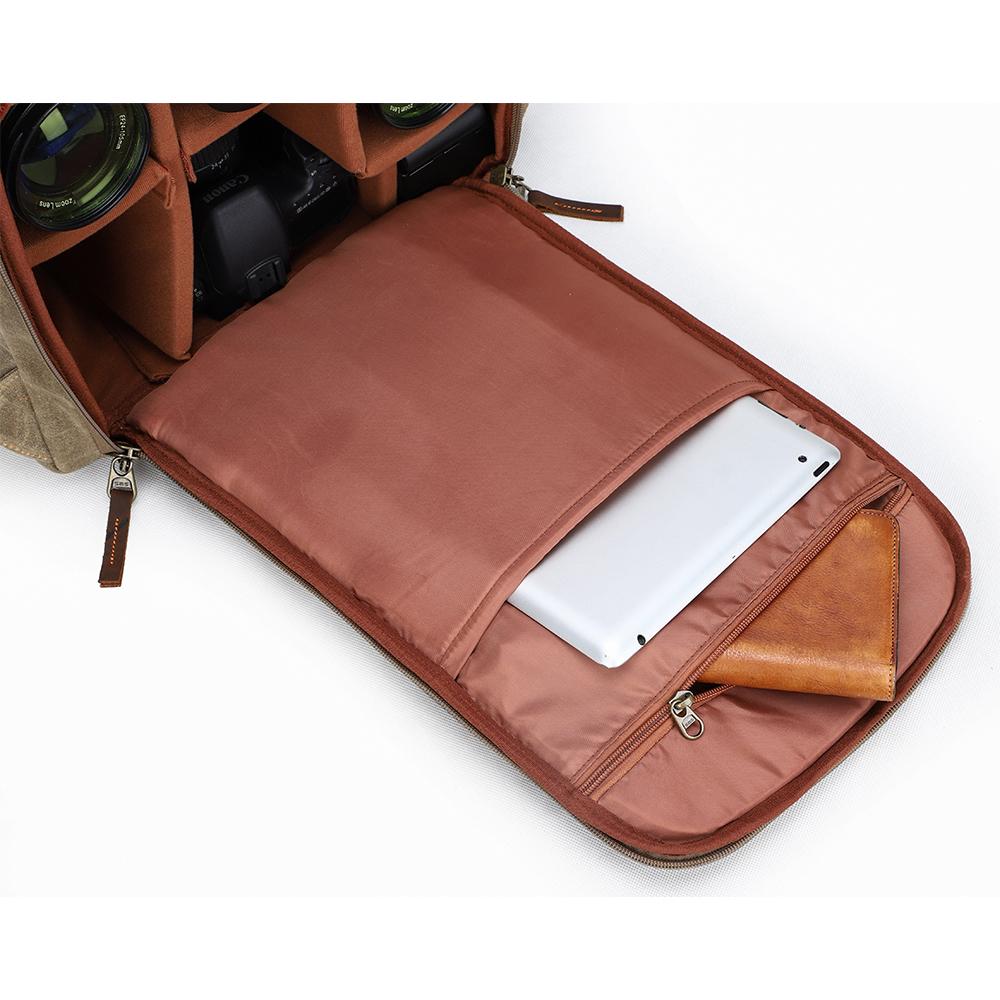 Waxed Canvas Camera Backpack | ALGONQUIN