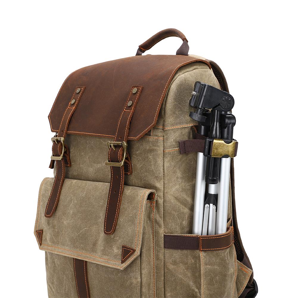 Waxed Canvas Camera Backpack | ALGONQUIN