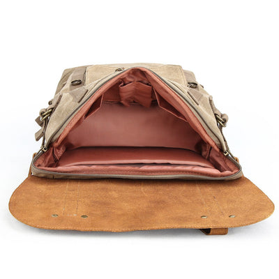 Canvas and Leather Camera Backpack | HALIBURTON