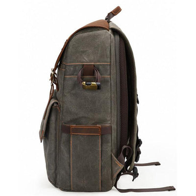 Waxed Canvas Camera Backpack | ALGONQUIN