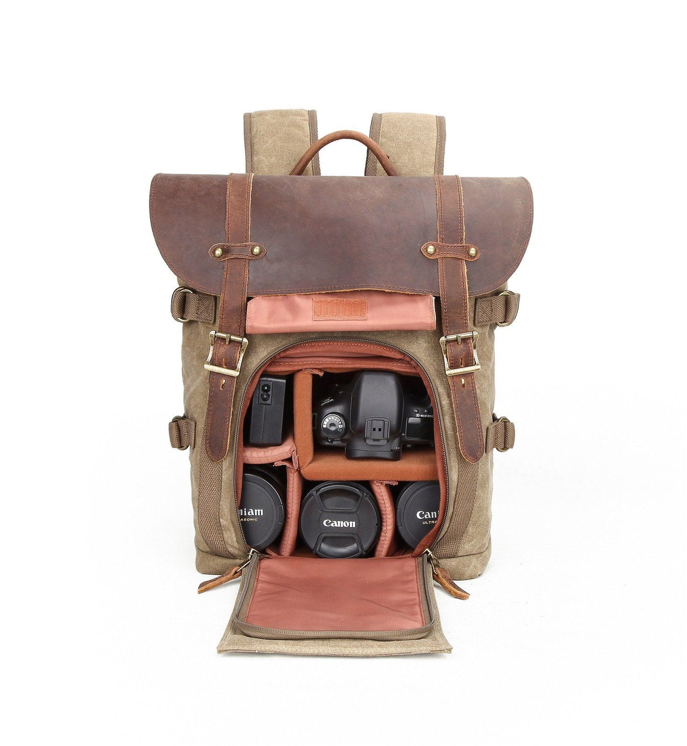 Canvas and Leather Camera Backpack | HALIBURTON