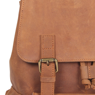 Leather Drawstring Backpack | DASHAN