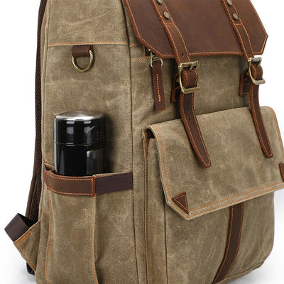 Waxed Canvas Camera Backpack | ALGONQUIN