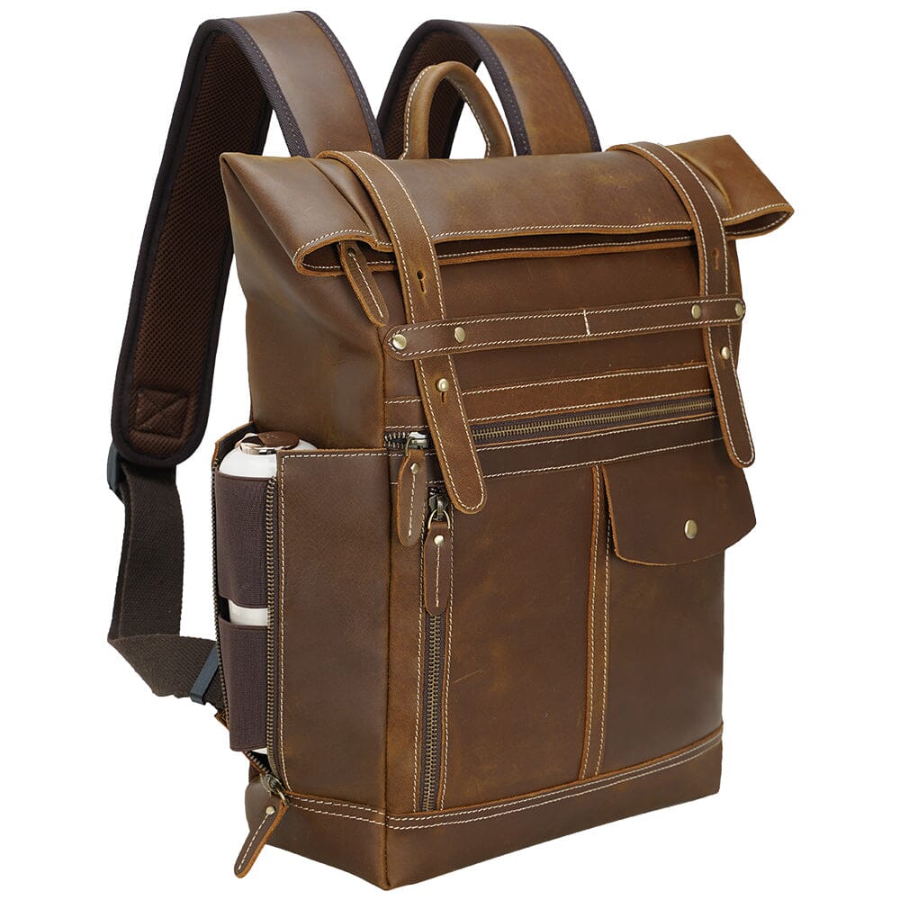 Leather Laptop Bookbag | VINSON
