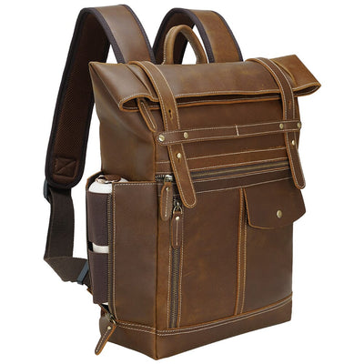 Leather Laptop Bookbag | VINSON