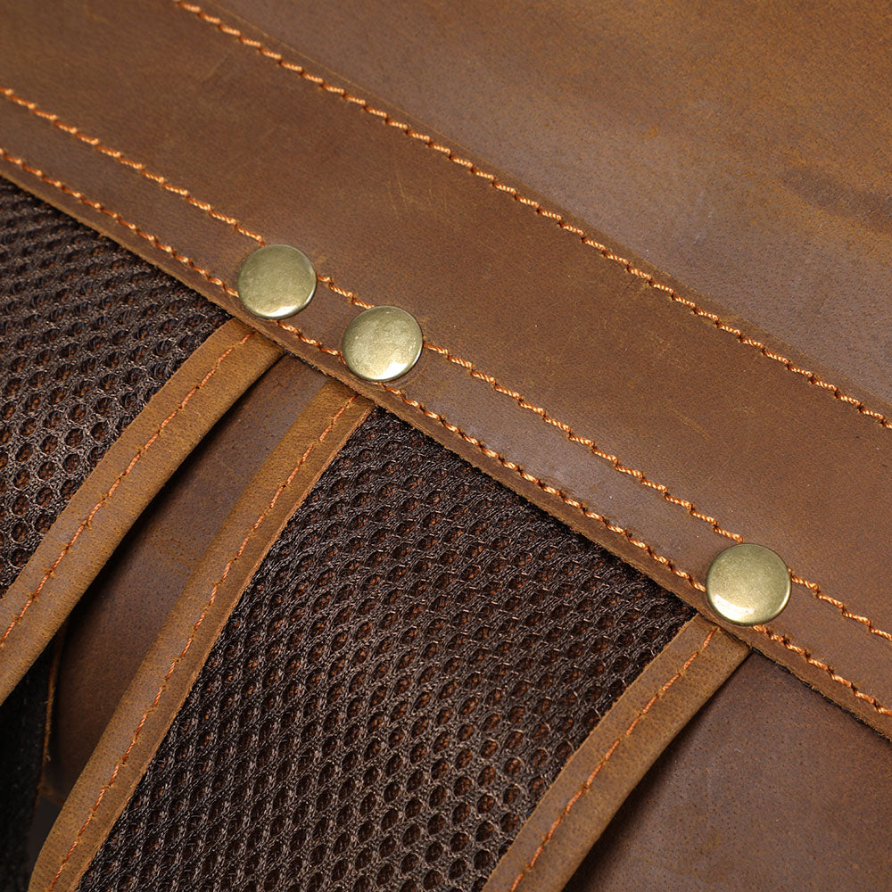 Brown Leather Backpack | KYLO