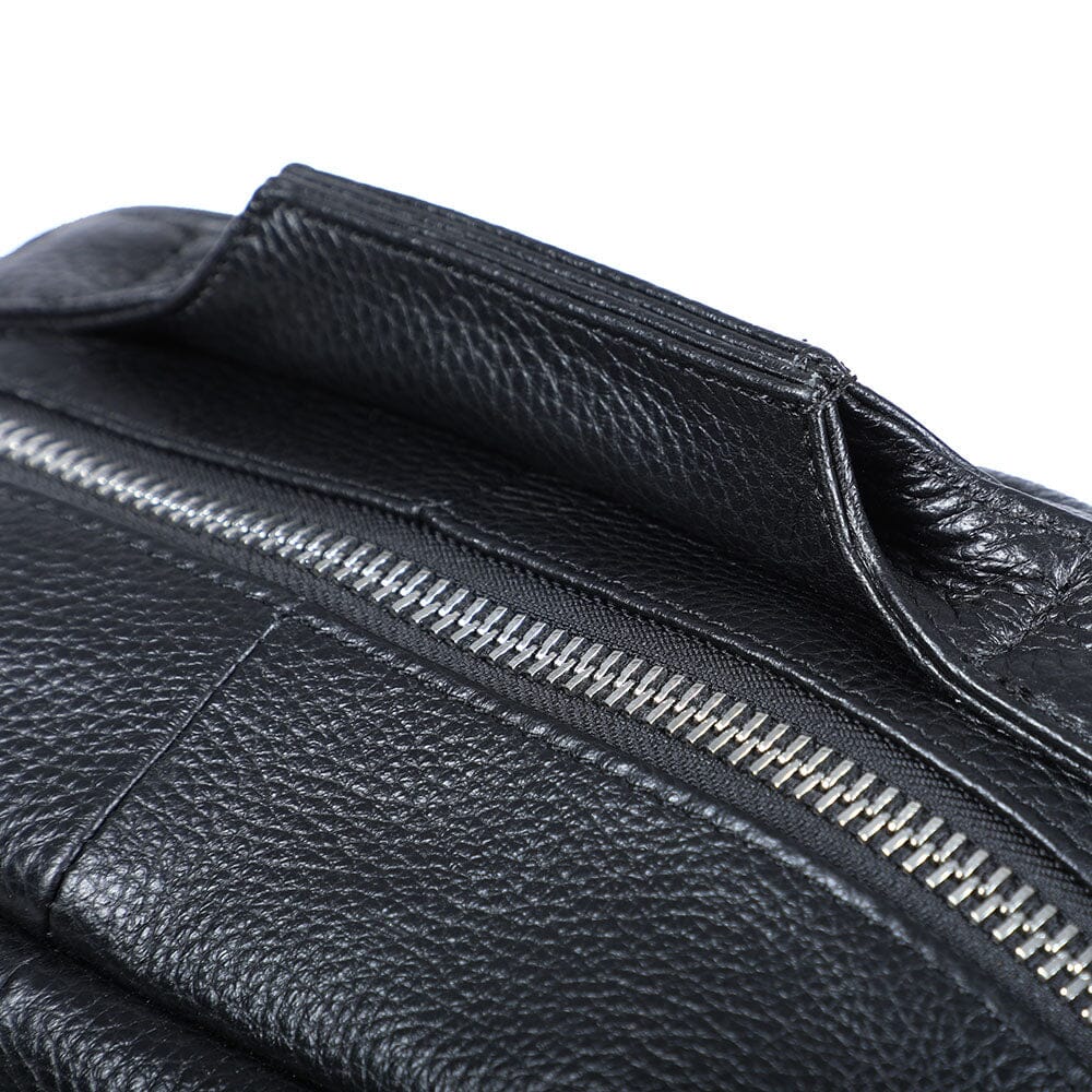 Black Leather Bookbag | DÔME