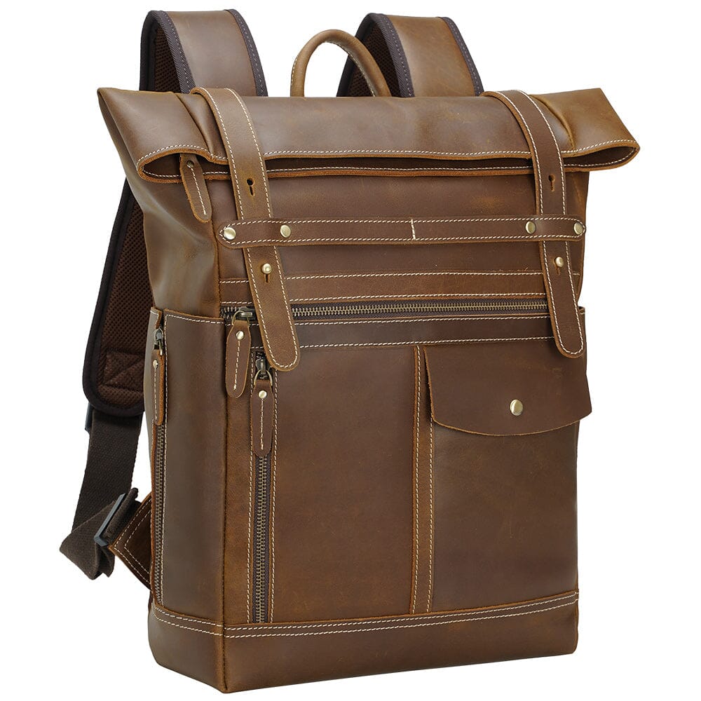 Leather Laptop Bookbag | VINSON