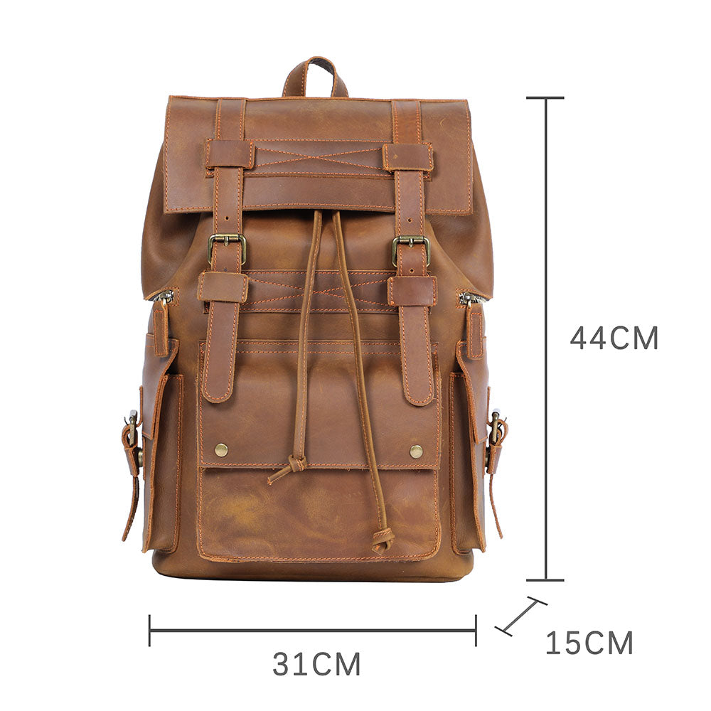 Brown Leather Backpack | KYLO