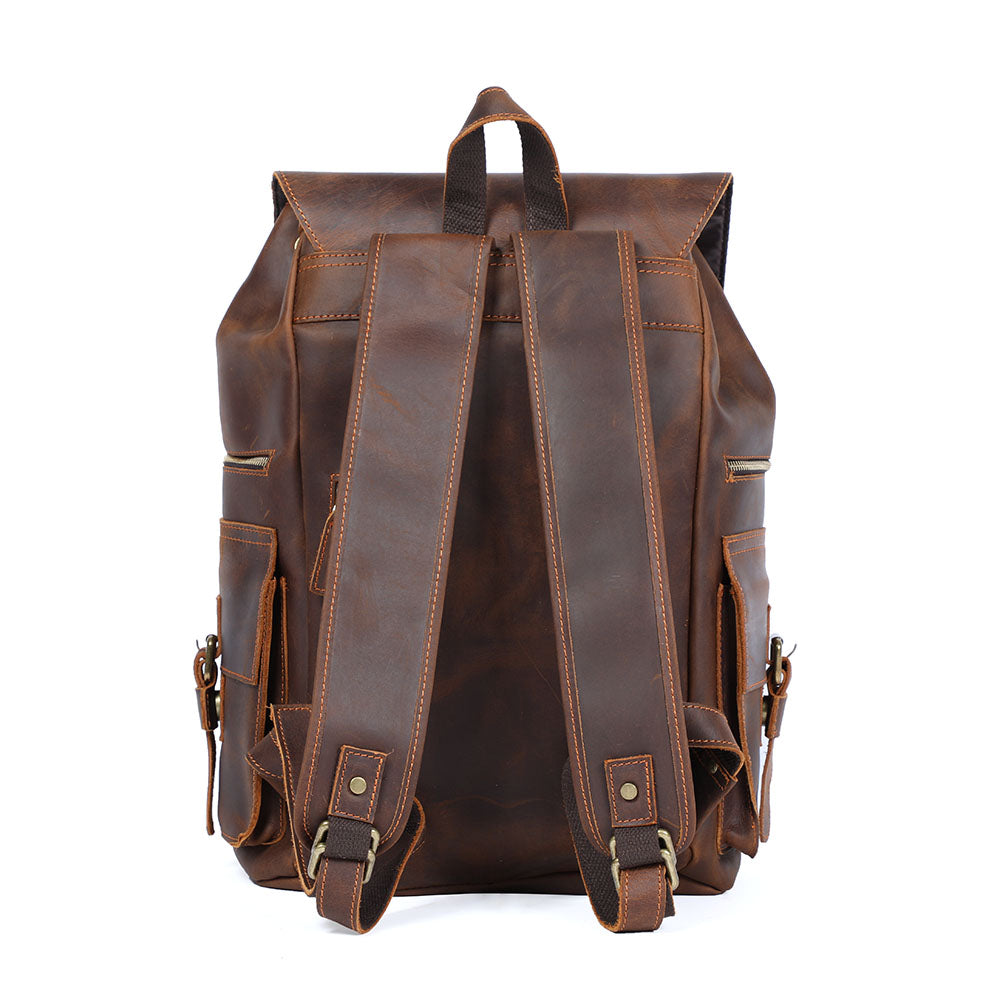 Brown Leather Backpack | KYLO