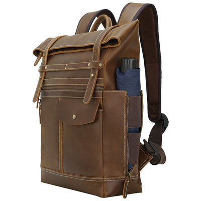 Leather Laptop Bookbag | VINSON