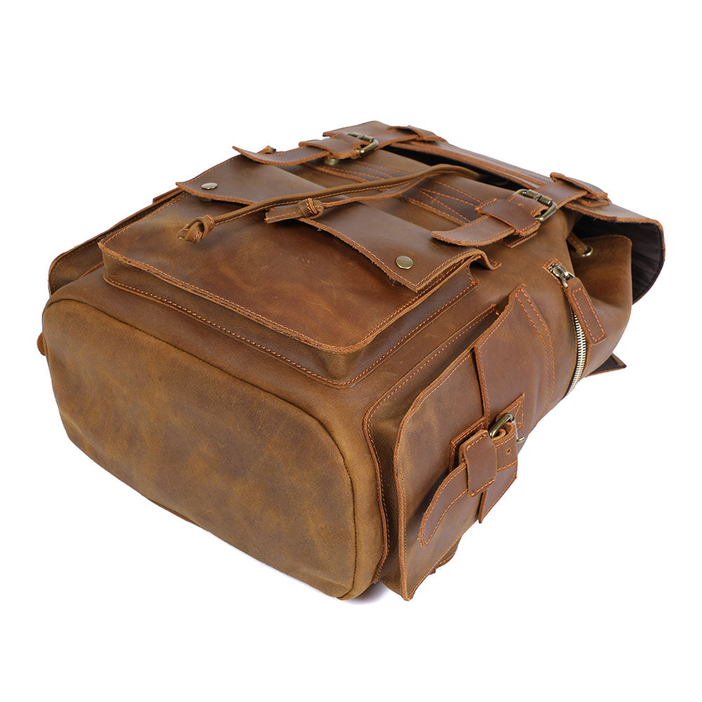 Brown Leather Backpack | KYLO