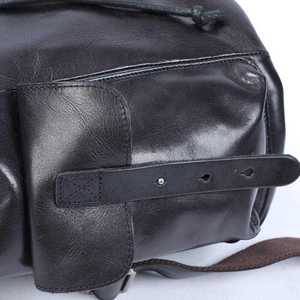 Small Black Leather Backpack | WALTER
