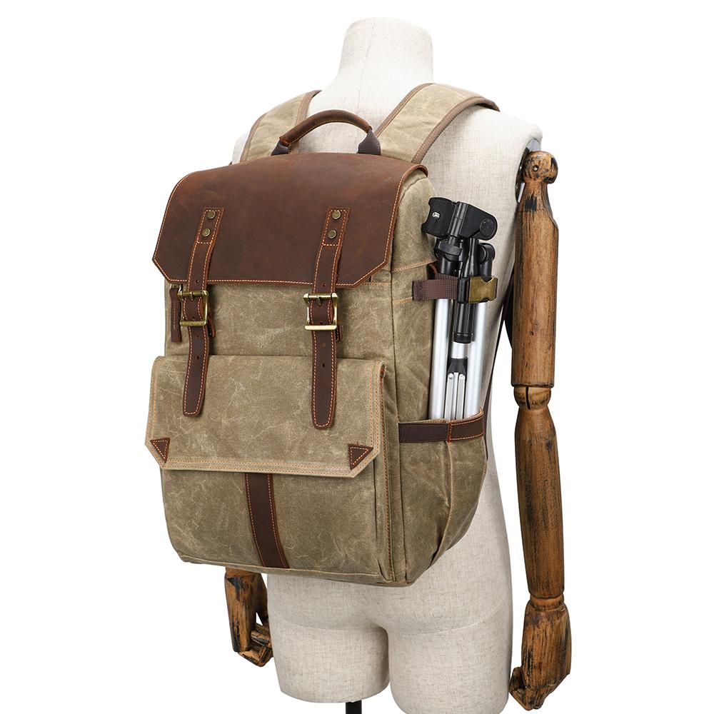 Waxed Canvas Camera Backpack | ALGONQUIN