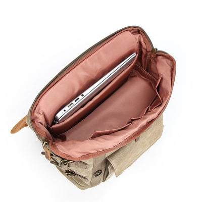 Canvas and Leather Camera Backpack | HALIBURTON