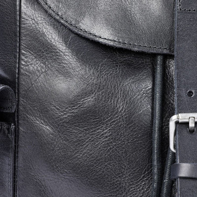 Small Black Leather Backpack | WALTER