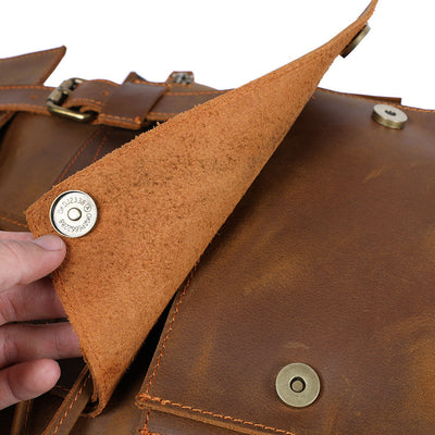 Brown Leather Backpack | KYLO