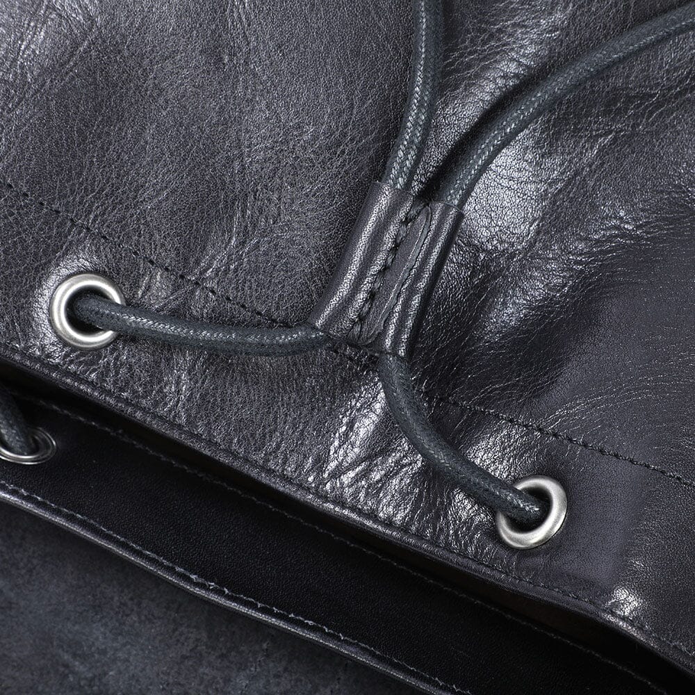 Small Black Leather Backpack | WALTER